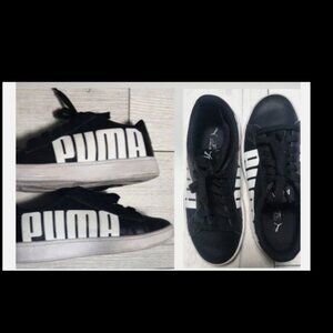 Puma Smash V2 Leather Sneakers Shoes Boys Childs Sz 2.5